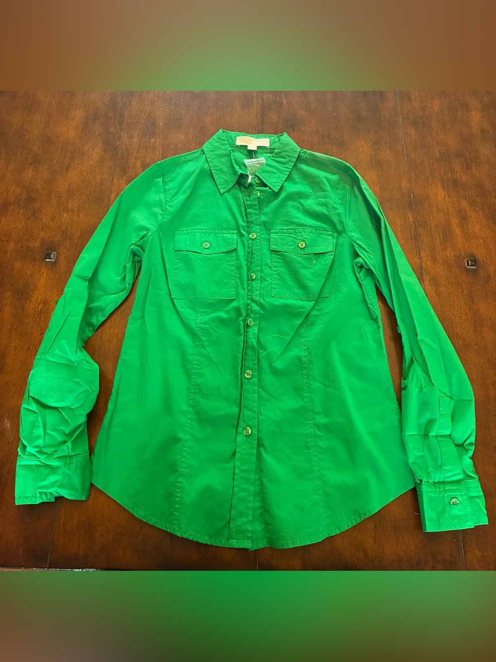 MICHAEL Michael Kors Bright Green Button-Down Shirt
